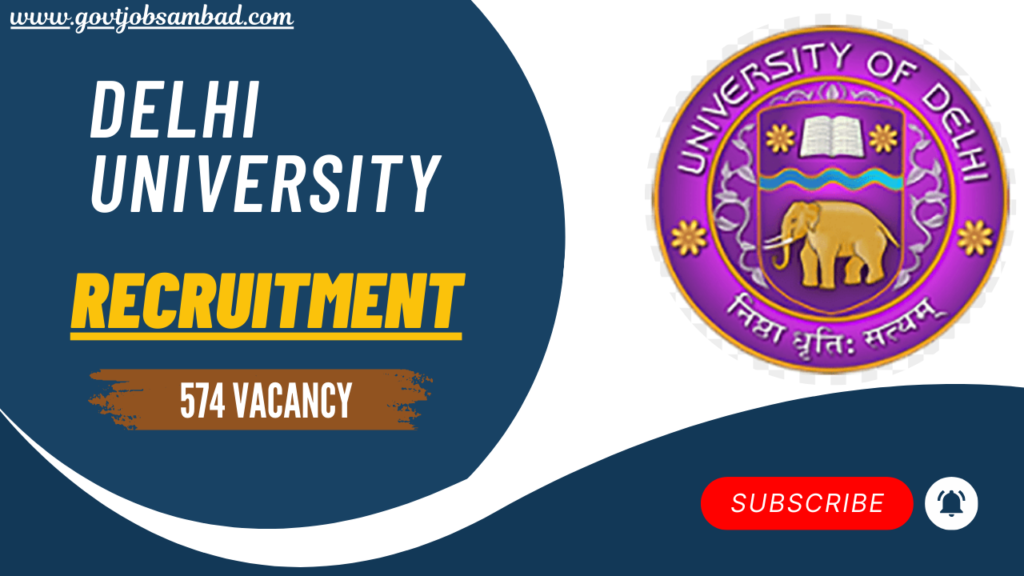 Delhi University Notification out 2024 for Apply NOw