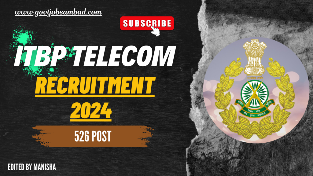 ITBP Telecom Recruitment 2024 Notice Out SI, HC, Constable for 124 Posts, Eligibility & Qualification Details for Apply Online